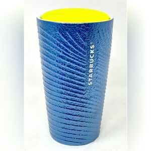 Starbucks 2024 Blue Foiled Wavy Textured Tumbler